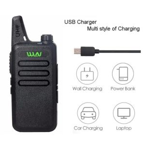【2 UNIT/4 UNIT】HT WLN UHF Handy Talky TWO WAY RADIO C1 Walkie Talkie UHF 400-470MHZ Walky Talky 16 Channel Walkie Talkie 2Unit