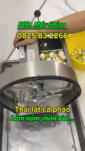 Máy thái lát tròn inox thái đa dạng các loại rau củ quả