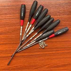 VESSEL No.610 Cushion Rubber Grip JIS Thin Shank Precision Screwdriver (Made in JAPAN)