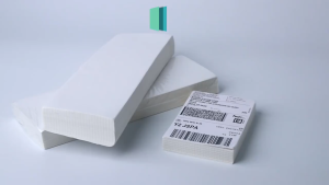 A6 สติ๊กเกอร์บาร์โค้ดความร้อน (100x150 มม.) 500 แผ่น / พับ 12 พับกระดาษ waybill 4 * 6 Barcode Sticker Label