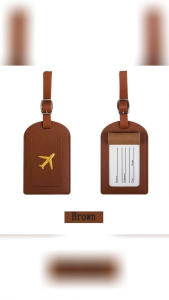 PU leather boarding pass card holder with lanyard luggage tag suitcase tag