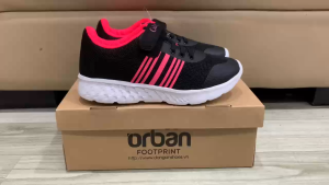 Giày Thể Thao Kids URBAN FOOTPRINT TG1946 Đen Hồng cho bé gái 100% chính hãng bảo hành 03 tháng đối với nhà sản xuất