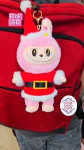 (My Online Shops) Gantungan Kunci Boneka Labubu The Monsters Exciting Macaron Christmas Lampu LED