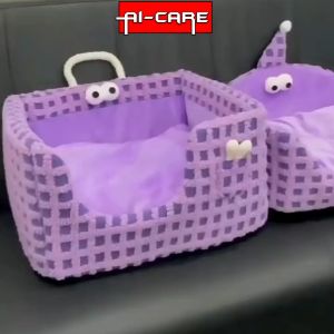 Pet Nest Washable Cute Handle Design Sponge Warmth Pet Bed for Cat and Dog