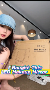 【SG】HXR LED Light Touch Screen Magnifying Adjustable Brightness 270°Rotating Makeup mirror Convenient  Rechargable Detachable Folding mirror