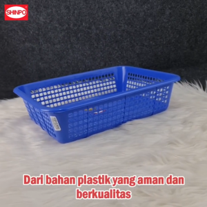 SHINPO Keranjang Plastik Persegi Medium Bakul Segi Crown Box Storage Wadah Penyimpanan Serbaguna SPO-SIP-821 Varian Warna  Ukuran M SPO-SIP-821-M
