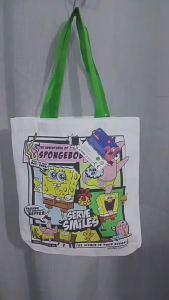 Official SpongeBob SquarePants Tote Bag Nickelodeon Viacom 2025 Design 3 Three
