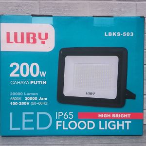 LUBY LAMPU SOROT LED 200W 200Watt LBKS-503 CAHAYA PUTIH FLOODLIGHT 200 Watt KUALITAS TERJAMIN