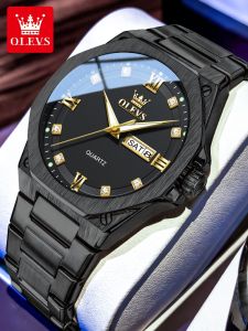 OLEVS | Men Automatic Black Samurai Elegant Water Resistant Watch
