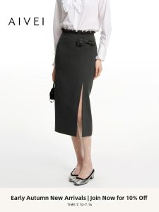 AIVEI | Elegant OL High Waist Straight Pencil Skirt