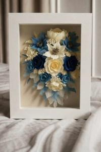 100% GLASS Shadow Frames Wooden Display 3D DIY Flower Frame for Wedding Bouquet Flower Preservation Wedding Essentials Wedding Keepsake Shadow Box Frame 6x12 Inches
