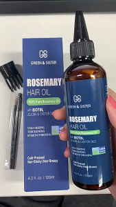 100% Pure  Rosemary Oil For Hair Growth Infused with Biotin Jojoba & Castor Oil Hair Oil Repairs Dry Damaged Hair Strengthening Healthier Hair Tonic
