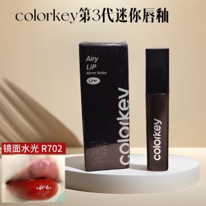 Colorkey R702 Third Generation Lip Glaze B708 Mirror Shine Portable Lipstick 605 Long-lasting Moisturizing Natural Velvet Series