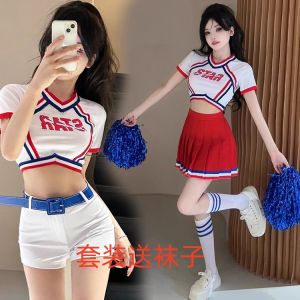 ชุดการแสดงของทีมผู้หญิง Gidle ชุดเปิดงานวันกีฬา ชุดลัลลา ชุดการแสดงกลุ่ม ชุดผ้าฝ้าย ชุดแฟชั่นฤดูร้อน ชุดนักเรียน