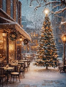 KAYOU | Painting By Numbers Christmas Street Digital Painting Handmade Adult Children Gift Wall Festival Decoration