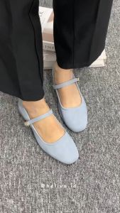 HELIVA KIMMY Sepatu Ballerina Wanita Hak Tahu 5cm Motif Mawar Strap Cantik HV6756