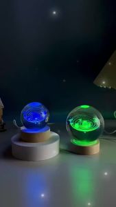 Bandai | 2026 new Dragon Ball Z animation 1-7 star crystal ball LED wooden lamp base nightlight yellow crystal ball desk ornaments toys