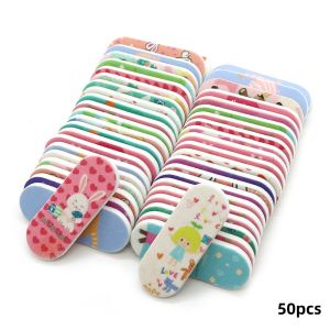 20/50pcs Mini Nail Files Buffer Nail Equipment Double Sided Set Cuticle Remover UV Gel Tool for Manicure Colorful Portable Files