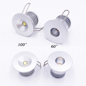 Mini LED Spotlight 3W DC12-24V AC100-240V Recessed Ceiling Downlight for Indoor Room Cabinet Bedroom Home Kitchen Cut :Φ25mm