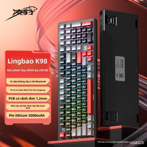 Lingbao | Bàn Phím Cơ Không Dây Ba Chế Độ cho Gaming và Thẩm Mỹ