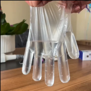 100Pcs/Pak Sarung Tangan Plastik Sekali Pakai Sarung Tangan Keselamatan Penanganan Makanan Sarung Tangan Pembersih