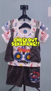 Setelan Baju rompi bayi anak laki laki motif ROMPI KEREN usia baby 3-18 bln / BISA COD .