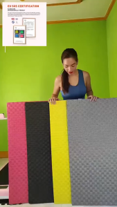 100x100cm foam floor mat for crawling - gym use thickly stitched model - suitable for home fitness and yoga sound insulation and anti-slip crawling mat