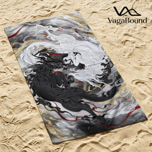 BILIBILI | Yin-Yang Dragon Tapestry Luxury Beach Towels Crafted from Combed Cotton Plush and Absorbent Beach Towel or Pool Towels