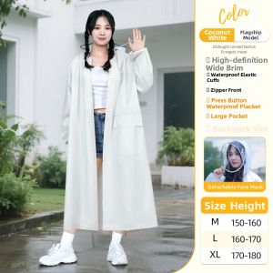 KeyRu | Womens Waterproof One-Piece Long Raincoat