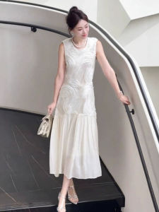 XUECAIQI | Elegant Summer Lace Sleeveless Long Dress