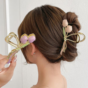 GIVA New Elegant Flower Hair Claws Women Summer Large Metal Hair Clip Hairpins Accessories
