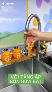 Vòi tăng áp bồn rửa xoay 360 độ điều hướng