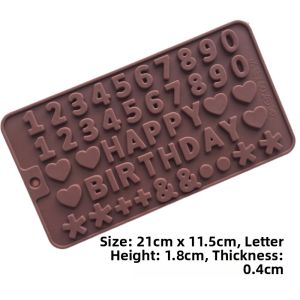 Mahjong English Alphanumeric Shaped Cake Decoration Molds