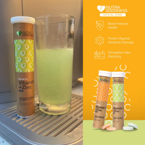 Nutra Goodness NutraFizz Vitamin C + Zinc Effervescent (Orange/Lime) 16s - Boost Immunity & Antioxidant