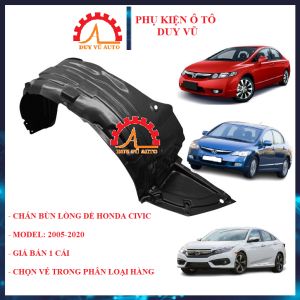 CHẮN BÙN LÒNG DÈ CHẮN BÙN CUA LỐP CHẮN BÙN TAI XE HONDA CIVIC ĐỜI 2005-2020