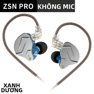 KZ | Tai Nghe KZ ZSN PRO Hybrid In-Ear Monitor HiFi Có Dây Sử Dụng Driver Động 10mm Balanced Armature Khử Tiếng Ồn Dây Cáp Có Thể Tháo Rời