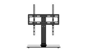 Universal Table TV Stand for 26"-70" LCD LED Screen Height Adjustable Monitor Desk Bracket with Tempered Glass