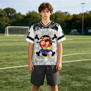 Hot Toys | Kid Tee Women Men T Shirt Boys Girls Top Adults Children Parent Child V-neck quick dry Tshirts One Piece Luffy Football Jersey
