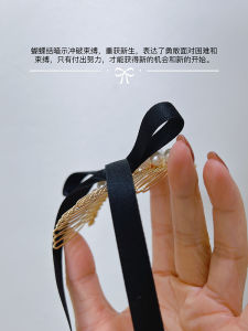 Handwoven Princess Hairpin with Long Sash Butterfly Knot Hair Accessories Comb for Bun Styling Korean Style Hairgrips for Girls