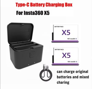 2800mAh Rechargeable Battery & Fast Charger Box Hub Storage Box For Insta360 X5 Battery Power Accessories