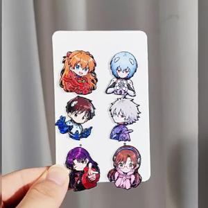 Bộ 6 Ghim Cài Áo Anime Nhân Vật Manga Q Dễ Thương Dành Cho Ba Lô Quần Áo Trang Trí Ghim Cài Áo Kim Loại