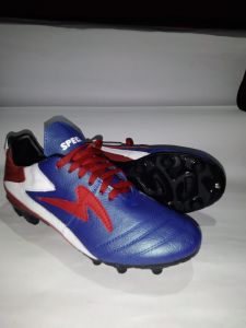 sepatu sepak bola biru kombinasi  pul 13 kulit sapi