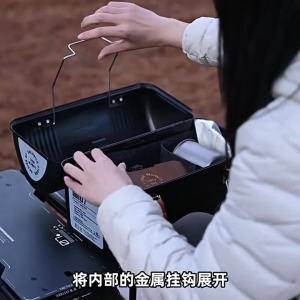 Wellhike | 5‑Panel Foldable Wooden Board Retro Texture Outdoor Camping Picnic Coffee Accessory for Metal Lunch Box
