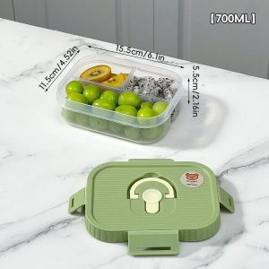 WORTHBUY | Hộp Cơm Trưa Nhựa Di Động Chống Rò Rỉ Có Ngăn Đựng Đồ Ăn Cho Trẻ Em Thân Thiện Với Môi Trường Có Thể Tái Sử Dụng Đựng Trái Cây Salad An Toàn Với Lò Vi Sóng