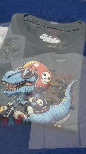 Asterisk Kids - Kaos Distro Anak Umur 1-5 Tahun Karakter Dinosaurus T-Rex Rider