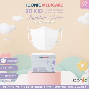 Iconic Medicare 4 Ply 3D Duckbill Kid Medical Face Mask-4-12 years old (20 Pcs)