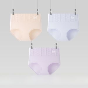 Miiow | High Waist Cotton Underwear Womens Pure Cotton 2025 New 7A Antibacterial Crotch Abdomen Lifting Hip Triangle Shorts