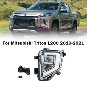 LED Daytime Running Fog Light For Mitsubishi Triton L200 2019-2021 Front Bumper Driving Turn Signal DRL Lamp
