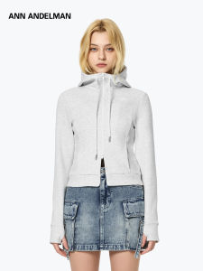 ANN ANDELMAN | Zip Hooded Sweatshirt Jacket Short