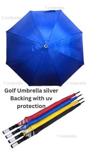 Big Umbrella Golf Companion: Silver-Backed 2-3 Person Umbrella for Rain or Shine Oversized golf umbrella UV protection